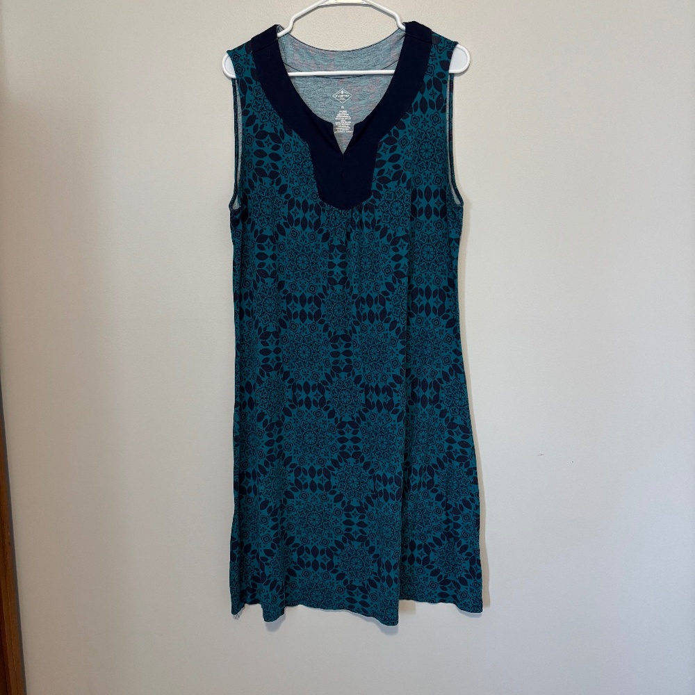 St. John’s Bay navy and teal a-line dress XL